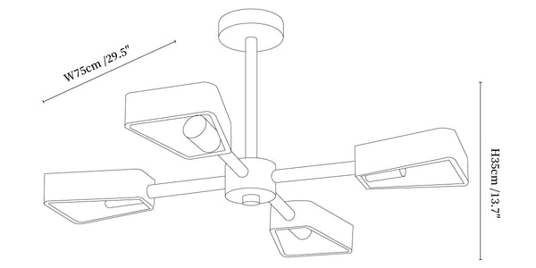 Elementa Travertine Chandelier