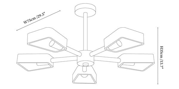 Elementa Travertine Chandelier