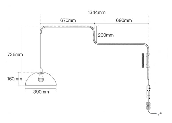 Elio Plug In Wall Lamp