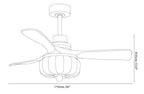 Elira Vintage Ceiling Fan Light