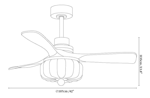 Elira Vintage Ceiling Fan Light