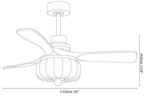 Elira Vintage Ceiling Fan Light