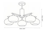 Elliptical Persimmon Chandelier