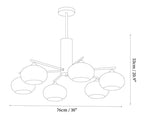 Elliptical Persimmon Chandelier