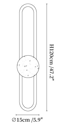 Travertine Oval Wall Lamp