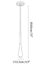 Elongated Teardrop Pendant Light