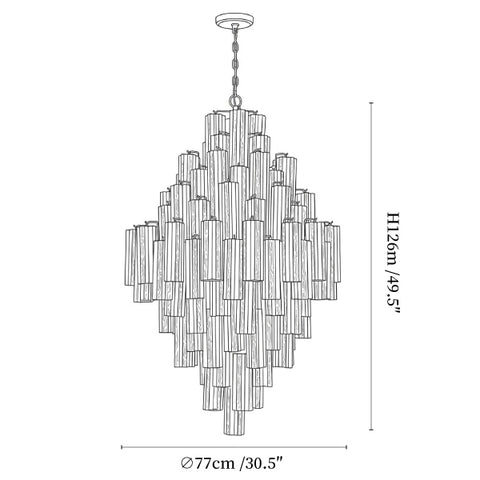 Eloria Glass Diamond Chandelier