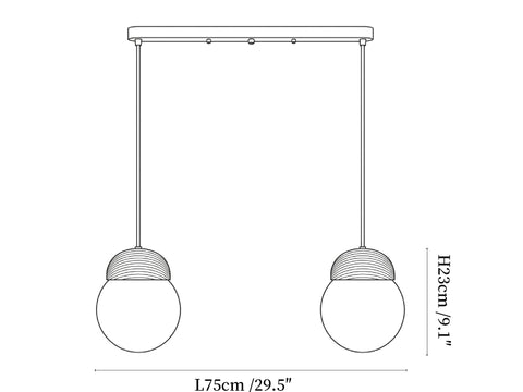 Elowen Fluted Opal Pendant Lamp