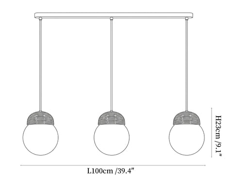 Elowen Fluted Opal Pendant Lamp