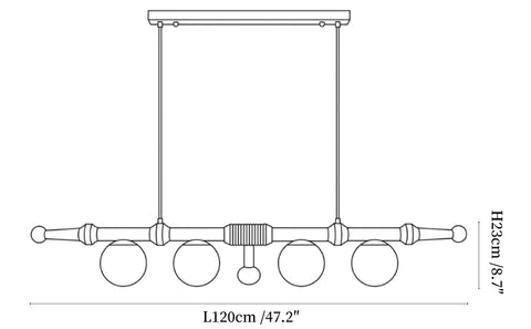 Elowen Rail Chandelier