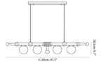 Elowen Rail Chandelier