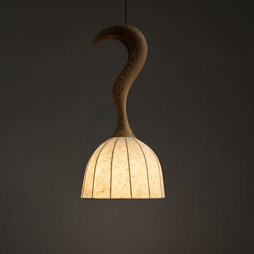 Elowen Twisted Wood Pendant Light