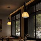 Elowen Twisted Wood Pendant Light