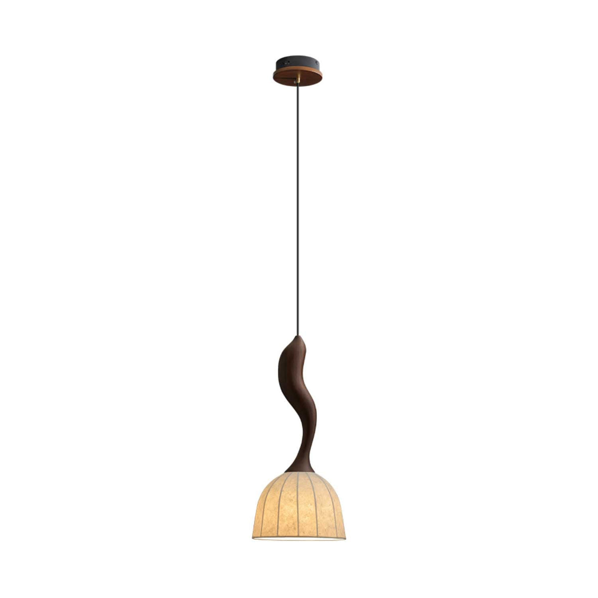 Elowen Twisted Wood Pendant Light