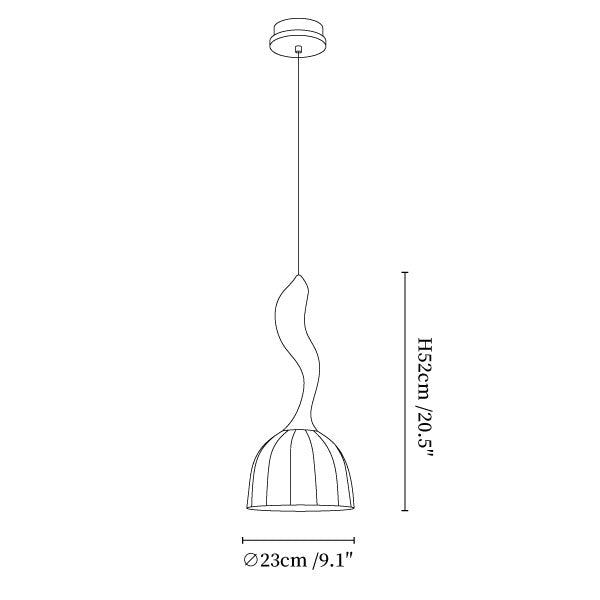 Elowen Twisted Wood Pendant Light