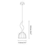Elowen Twisted Wood Pendant Light