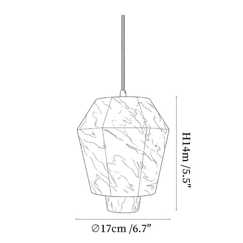 Elvian Alabaster Pendant Light