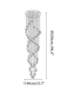 Elyndra LED K9 Crystal Column Chandelier