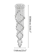 Elyndra LED K9 Crystal Column Chandelier