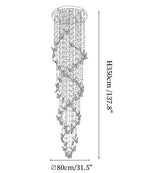 Elyndra LED K9 Crystal Column Chandelier