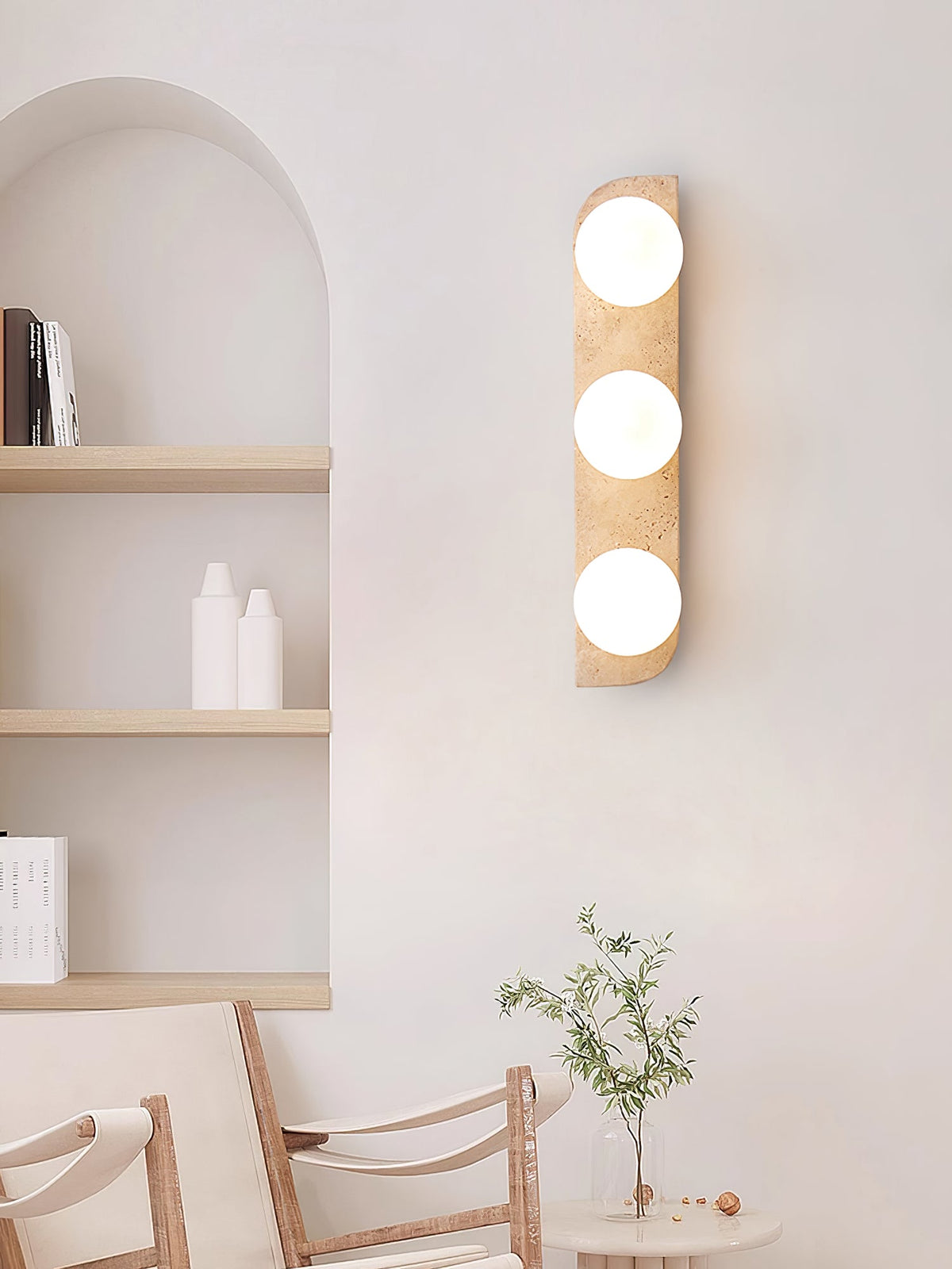 Elysian Travertine Wall Light