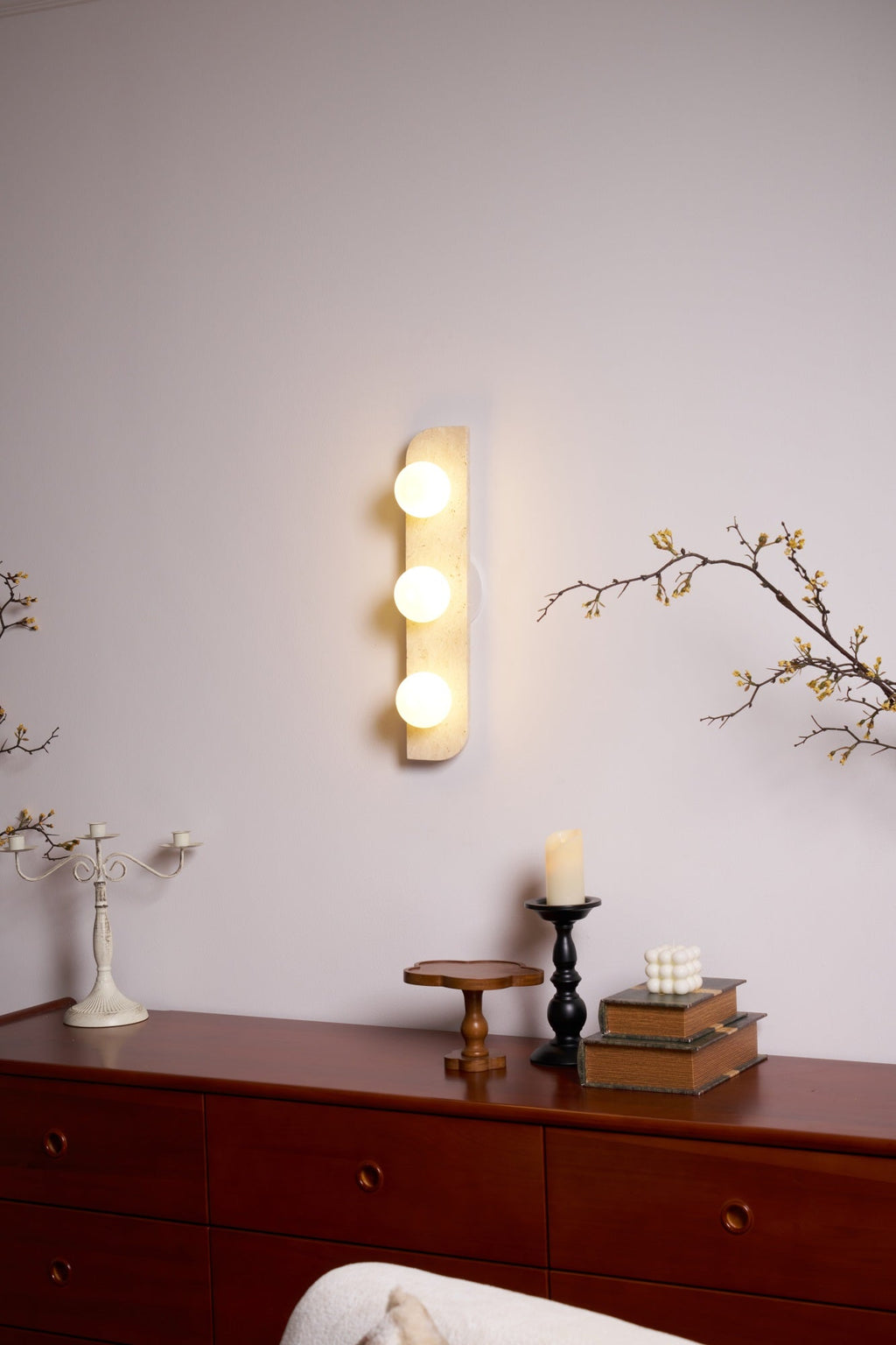 Elysian Travertine Wall Light