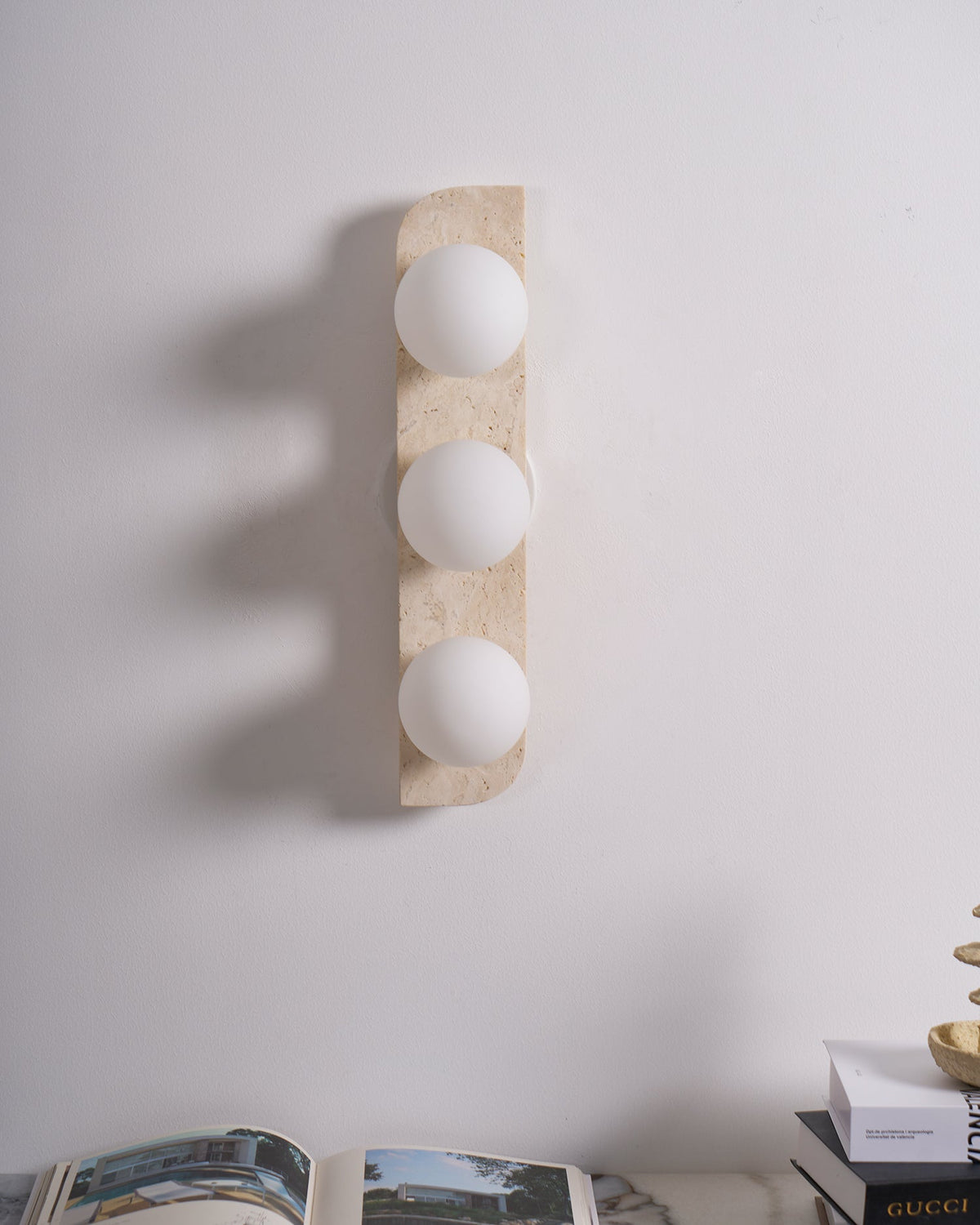 Elysian Travertine Plug - in Wall Light