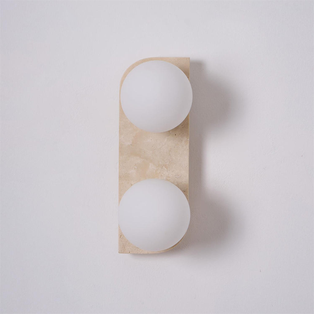 Elysian Travertine Plug - in Wall Light