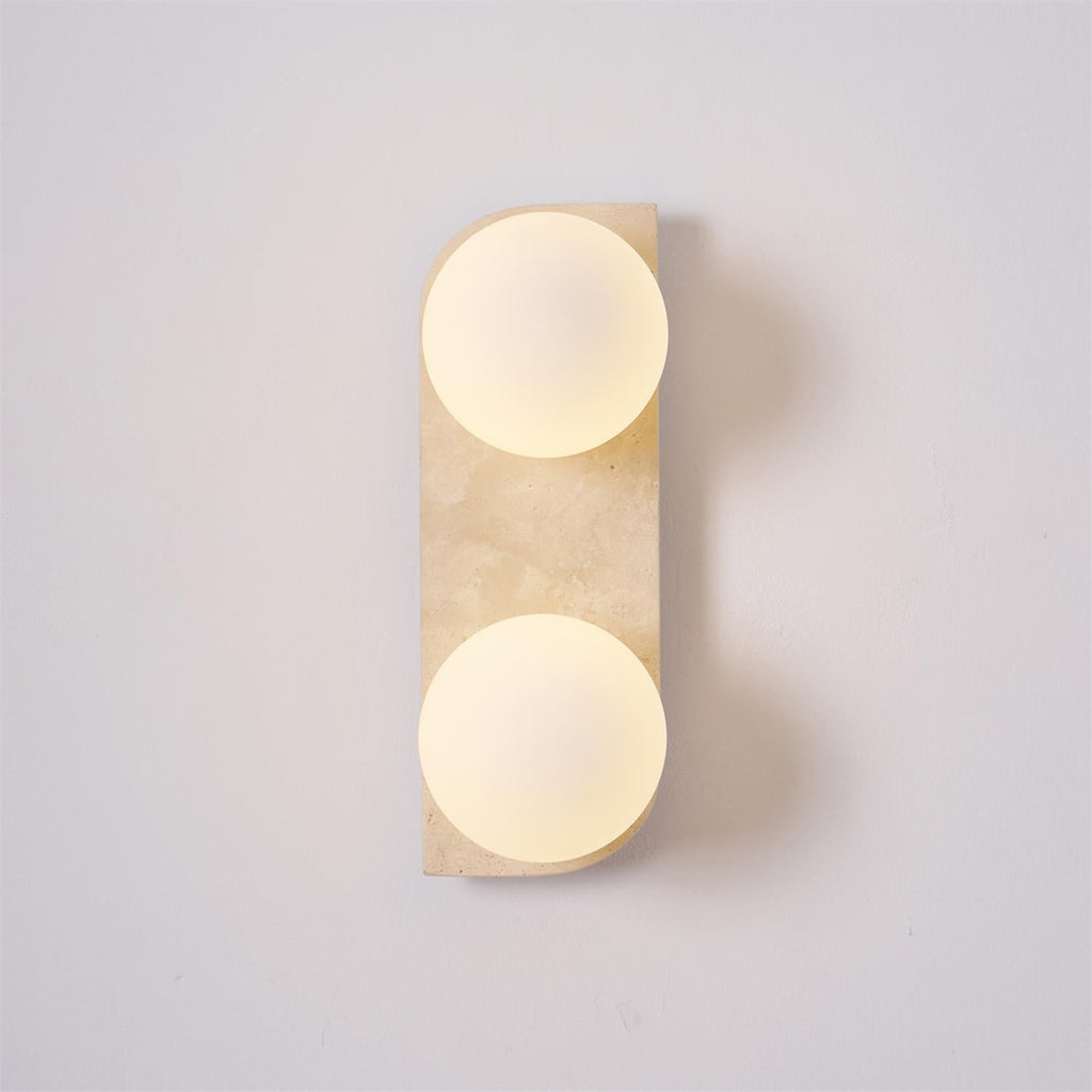 Elysian Travertine Plug - in Wall Light