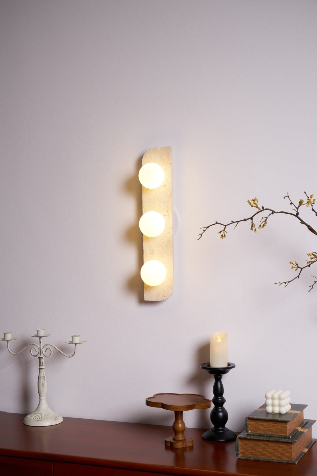 Elysian Travertine Wall Light