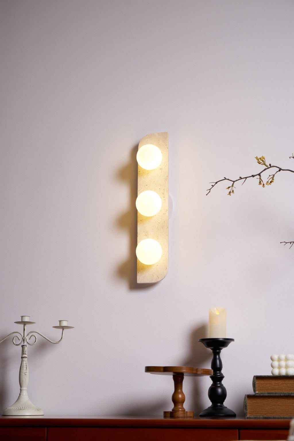 Elysian Travertine Wall Light
