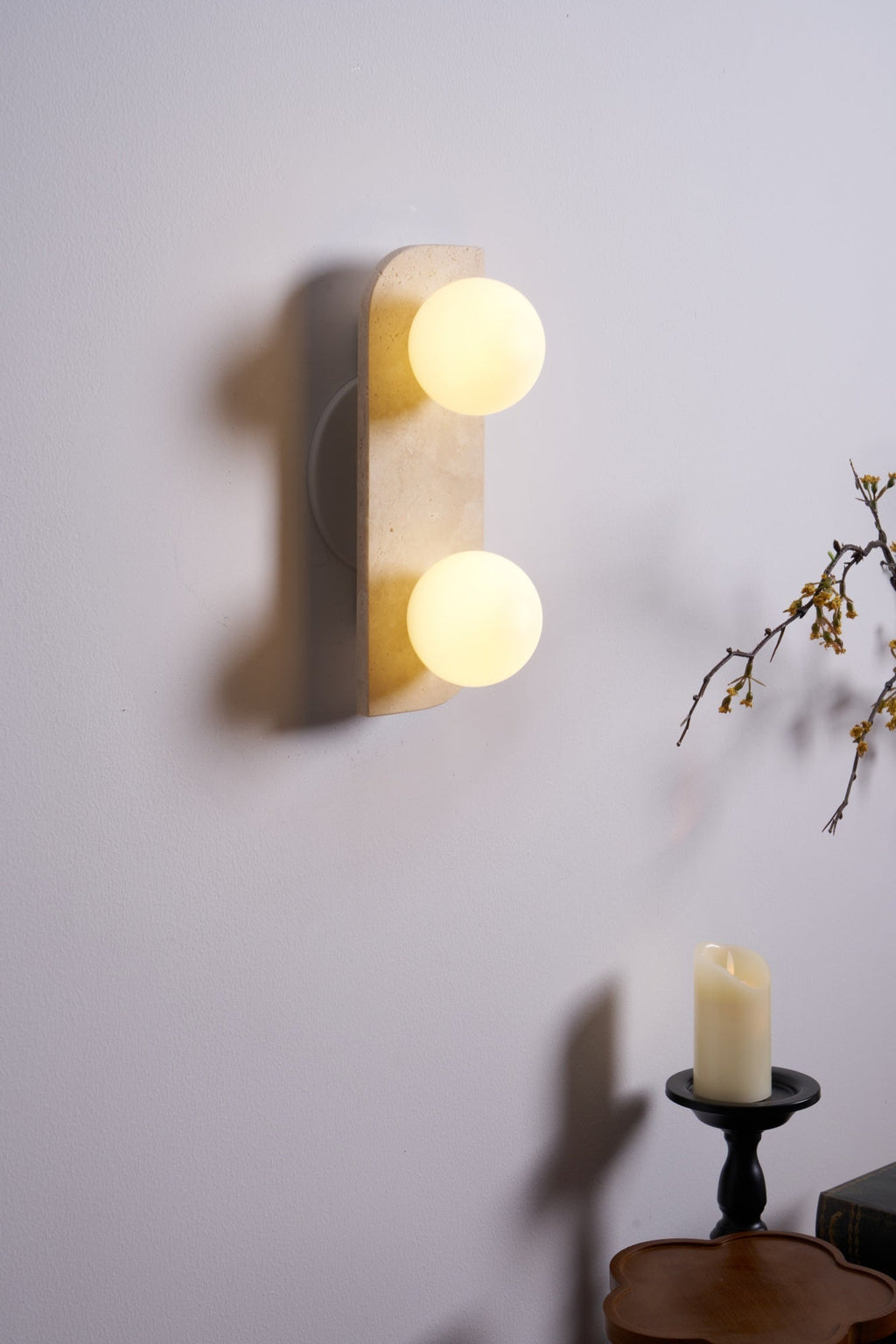 Elysian Travertine Wall Light