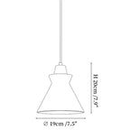 Ember Travertine Cone Pendant Lamp
