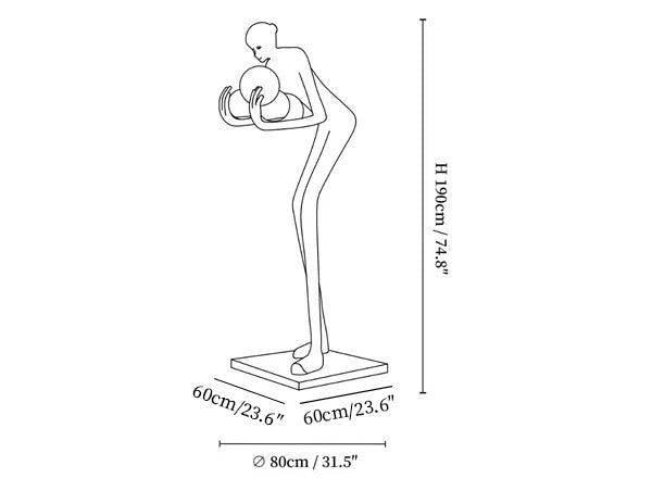 Embrace of Light Sculpture Floor Lamp