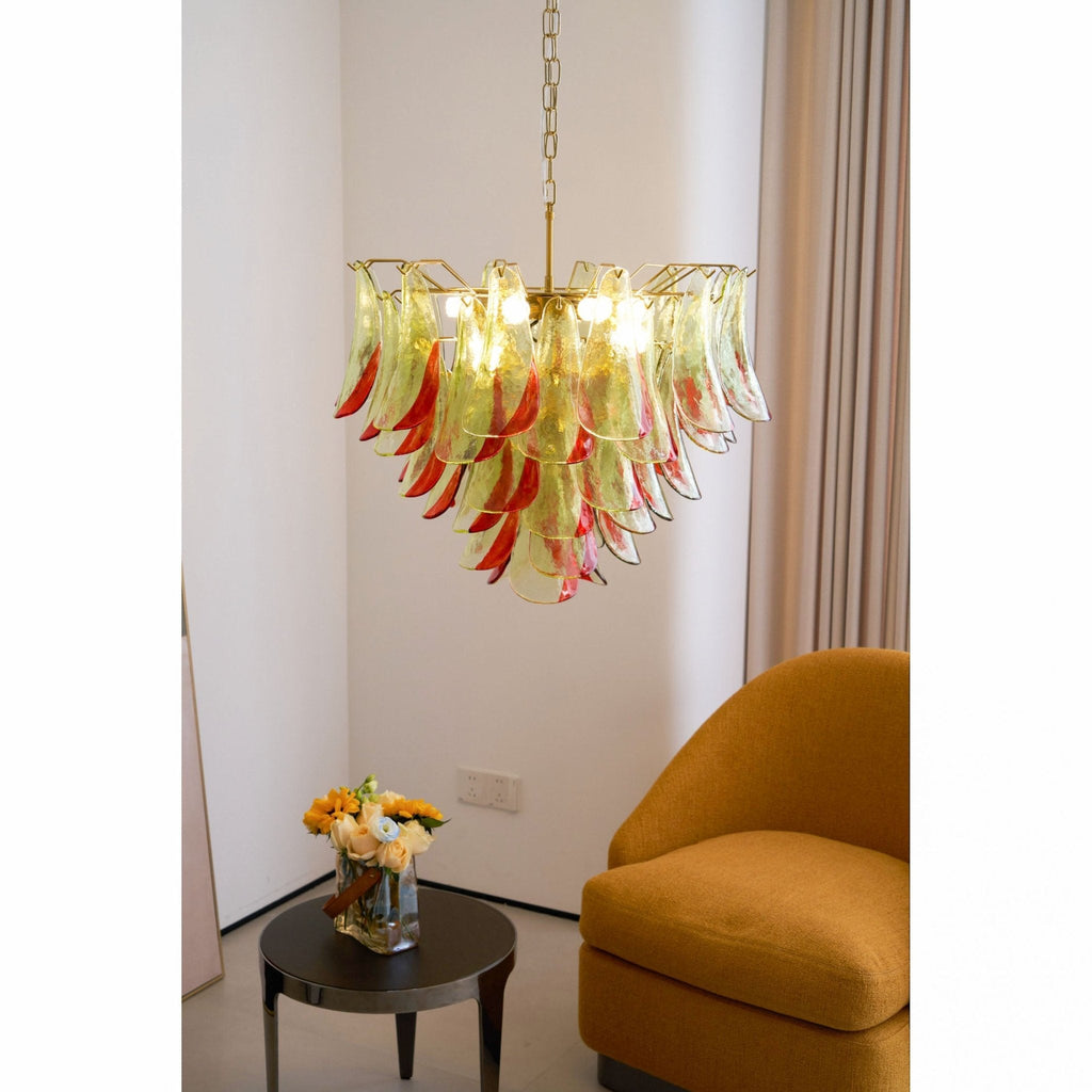 Emerald Flame Murano Glass Chandelier