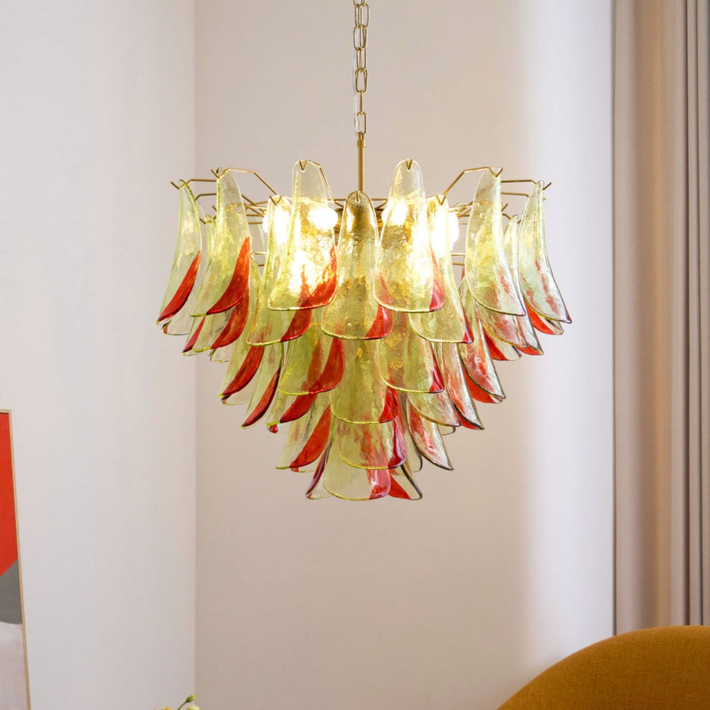 Emerald Flame Murano Glass Chandelier