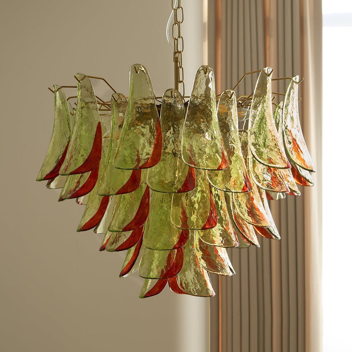 Emerald Flame Murano Glass Chandelier