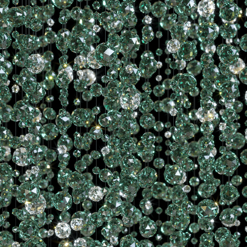 Emerald Rainfall Crystal Customize Chandelier