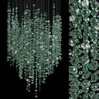 Emerald Rainfall Crystal Customize Chandelier