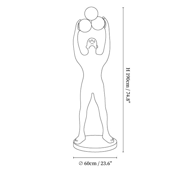 Enlightened Figure Sculptor Floor Lamp