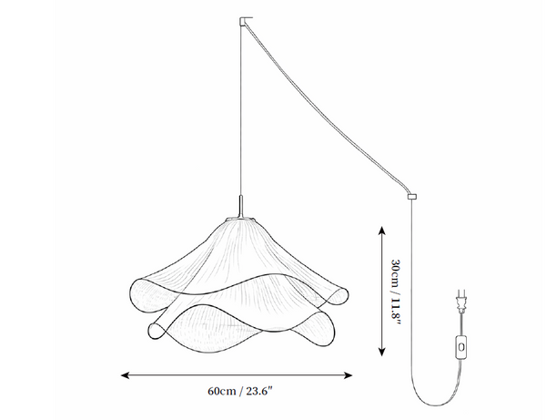 Ethereal Bloom Plug-in Pendant Light