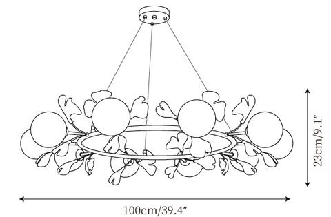 Gingko Orb Chandelier