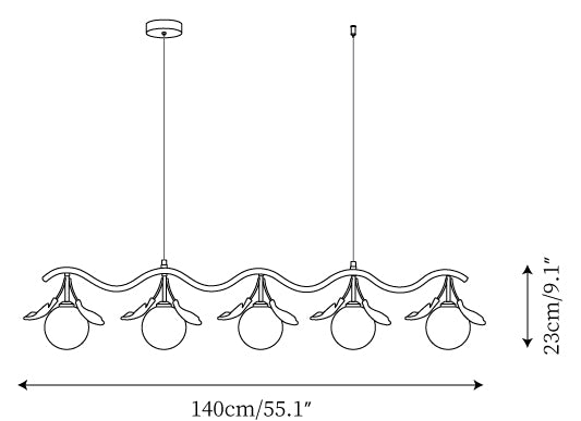 Gingko Orb Chandelier