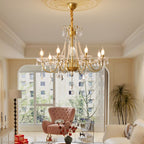 Evaria Crystal Pearl Chandelier