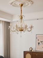 Evaria Crystal Pearl Chandelier