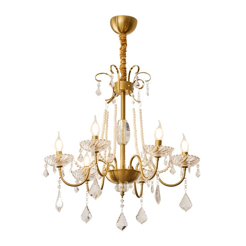 Evaria Crystal Pearl Chandelier