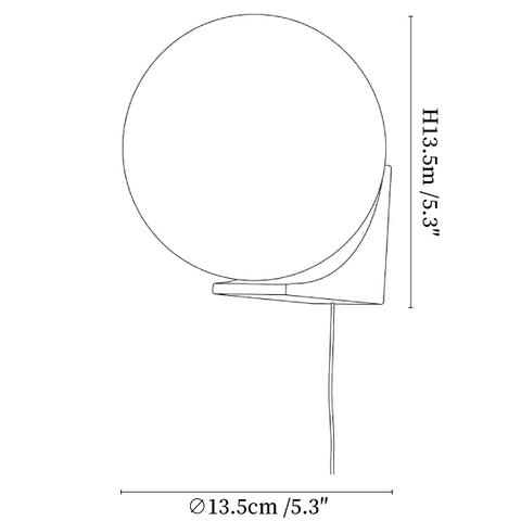 Evelyn Orb Plug-in Wall Lamp