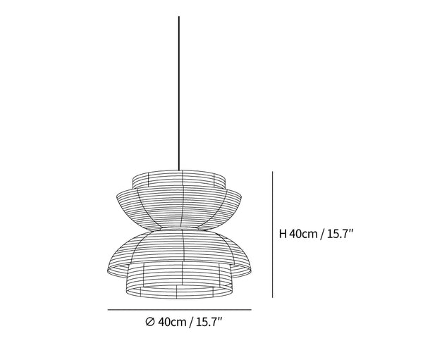 Fabric Art Hanging Lamp