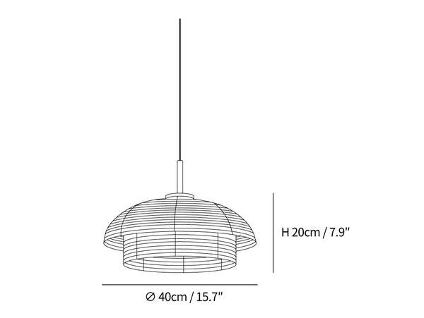 Fabric Art Hanging Lamp