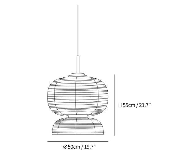 Fabric Art Hanging Lamp
